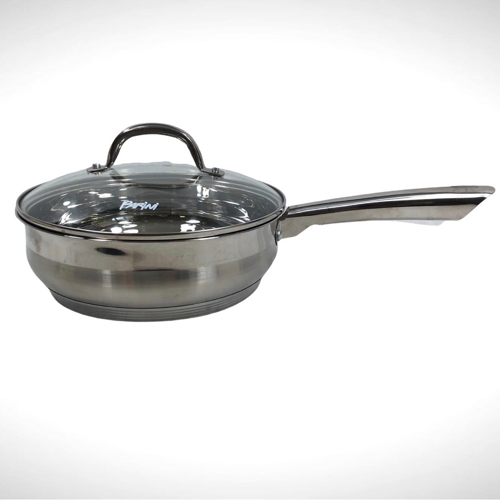 Parini Signature Series Stainless Steel 9.5" Chicken Fryer Pan w/Lid!